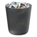 Icon of a filled trash can